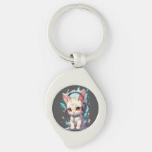 Chaton mignon avec écouteurs Magie