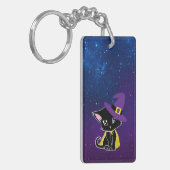 Porte-clés Chaton Noir Sorcier sous les Étoiles (Devant gauche)