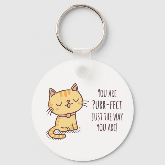 Porte-clés Chaton Parfait Tel Que Vous Êtes Kitten Chat (Recto)