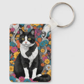 Porte-clés Chaton parmi les fleurs (Verso)