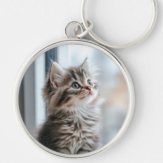 Porte-clés Chaton regardant par la fenêtre (Devant)