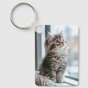 Porte-clés Chaton regardant par la fenêtre