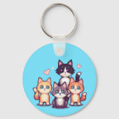 Porte-clés Chatons Colorés Pixelisés  (Verso)