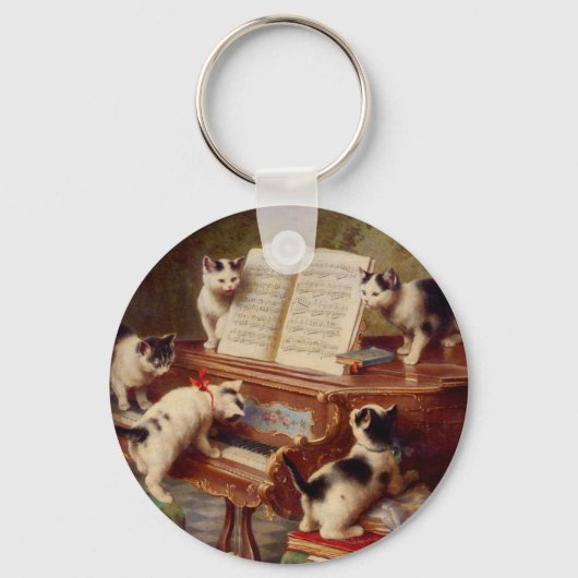 Porte-clés Chatons et piano (Recto)
