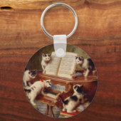 Porte-clés Chatons et piano (Recto)