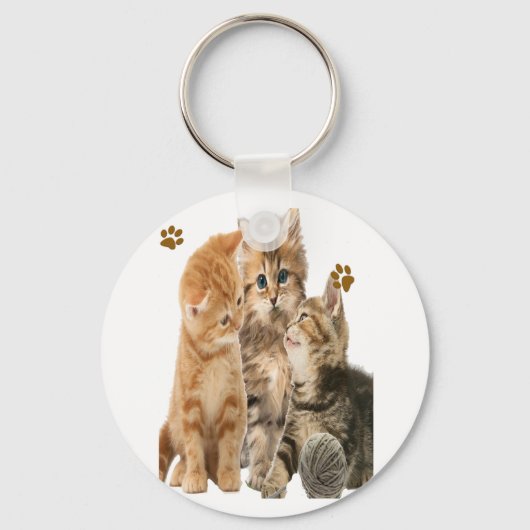 Porte-clés Chatons jouant aux t-shirts (Recto)