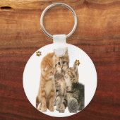 Porte-clés Chatons jouant aux t-shirts (Recto)