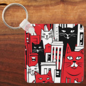 Porte-clés Chats à New York (Recto)