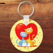 Porte-clés Chats amoureux, porte - clé (Recto)