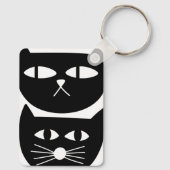 Porte-clés Chats amusants, lait et magie. (Verso)