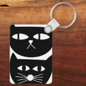 Porte-clés Chats amusants, lait et magie. (Verso)