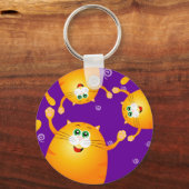 Porte-clés Chats amusants, porte - clé (Recto)