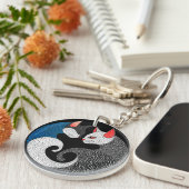 Porte-clés Chats colorés mignons (Devant Droit)