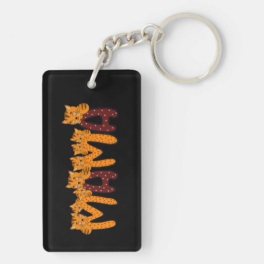 Porte-clés Chats couchants (Dos)