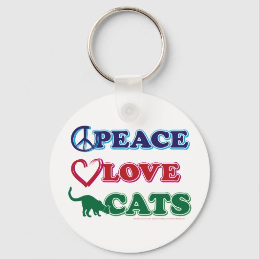 Porte-clés Chats d'amour pour la paix (Recto)