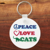 Porte-clés Chats d'amour pour la paix (Recto)