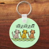 Porte-clés Chats de chant T-shirts et cadeaux (Recto)