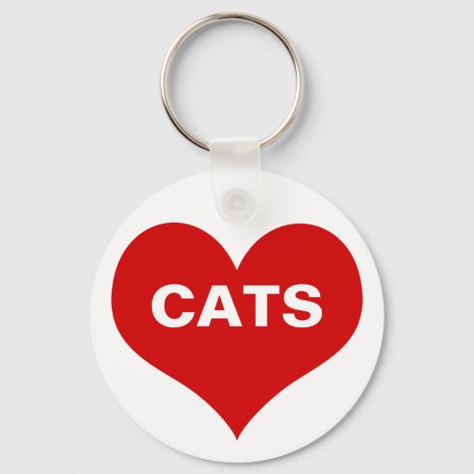 Porte-clés Chats de coeur (Amour) (Recto)