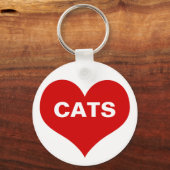 Porte-clés Chats de coeur (Amour) (Recto)