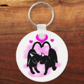 Porte-clés Chats de la Saint-Valentin (Recto)