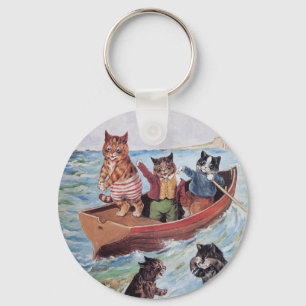 Porte-clés Chats de natation de Louis Wain