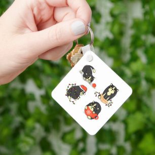 Porte-clés Chats de Noël mignons et amusants