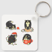 Porte-clés Chats de Noël mignons et amusants (Dos)