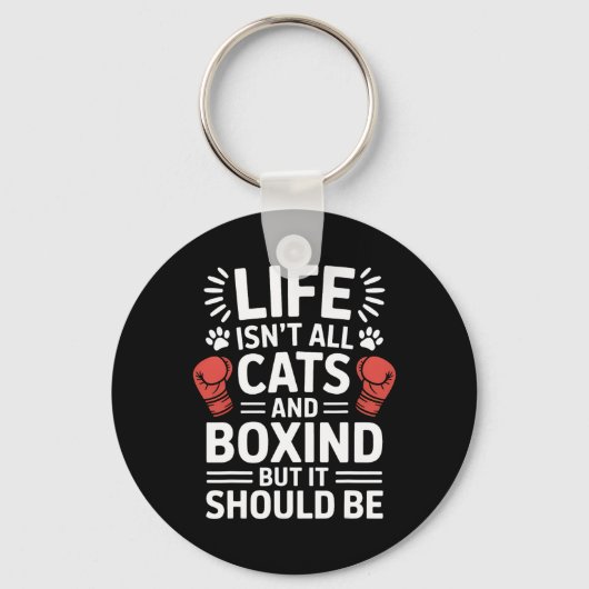 Porte-clés Chats Et Boxe Drôle Boxe (Recto)