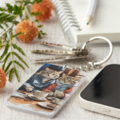 Porte-clés Chats et café (Devant droit)