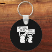 Porte-clés Chats Et Chiens Contre Trump (Recto)