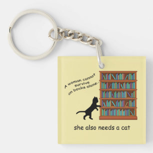 Porte-clés Chats et livres
