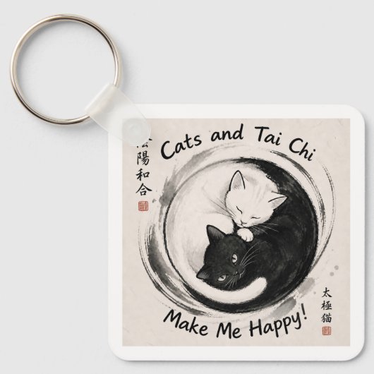 Porte-clés Chats et Tai Chi (Recto)