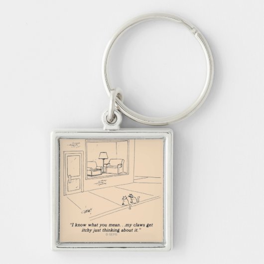 Porte-clés Chats griffant des meubles (Devant)