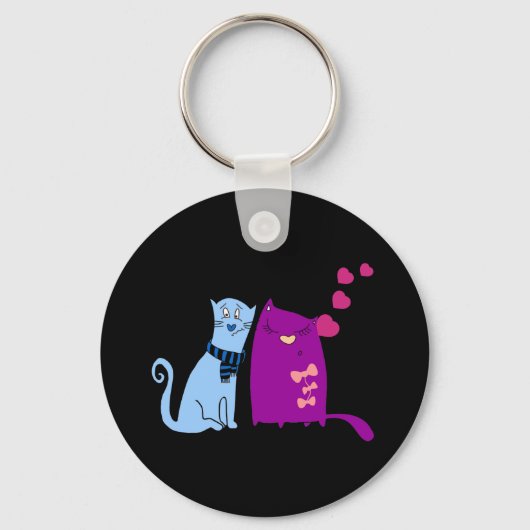 Porte-clés Chats mignons adorent le design (Recto)