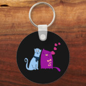 Porte-clés Chats mignons adorent le design (Recto)