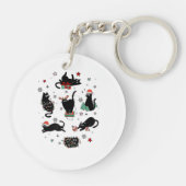 Porte-clés Chats noirs de Noël (Dos)