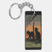 Porte-clés Chats noirs Halloween - (Devant gauche)