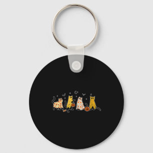 Porte-clés Chats noirs mignons en costume de fantôme femmes e