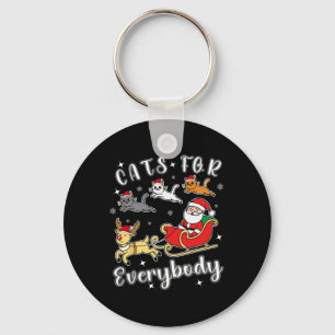 Porte-clés Chats pour tout le monde drôle Père Noël Xmas Vête