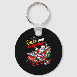 Porte-clés Chats pour tout le monde Noël Chat drôle de Noël f