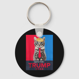 Porte-clés Chats Pour Trump 2024 Drôle Tee Pour Vance Trump