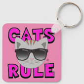 Porte-clés Chats Règle Lunettes de soleil Kitty Porte - clé (Dos)