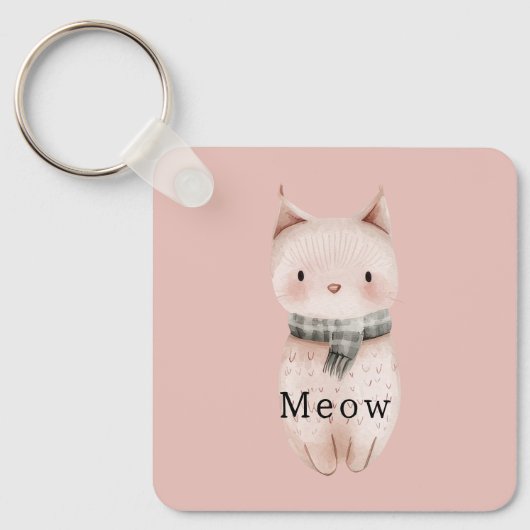 Porte-clés Chats roses (Recto)