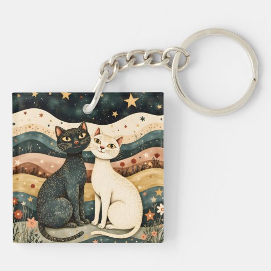 Porte-clés Chats sereins (Dos)