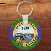 Porte-clés Chattanooga (Tennessee) Porte - clé du drapeau de  (Recto)