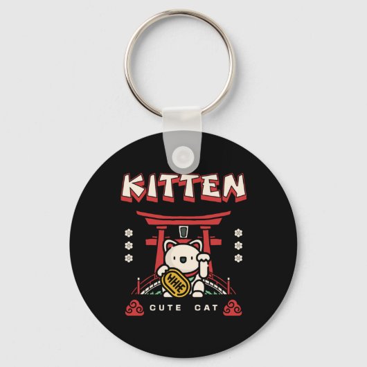 Porte-clés chatte chanceuse (Recto)