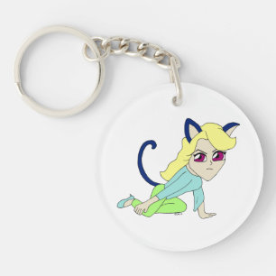 Porte-clés chatte chibi
