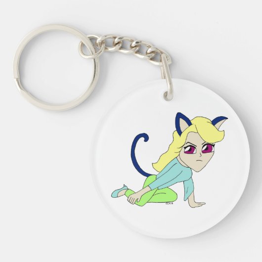 Porte-clés chatte chibi (Devant)