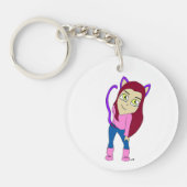 Porte-clés chatte chibi (Devant)