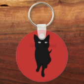 Porte-clés Chatte gothique félin noir (Recto)